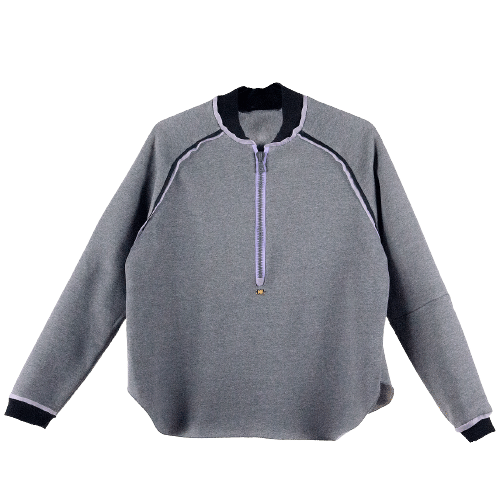 Sweater coton gris lavande